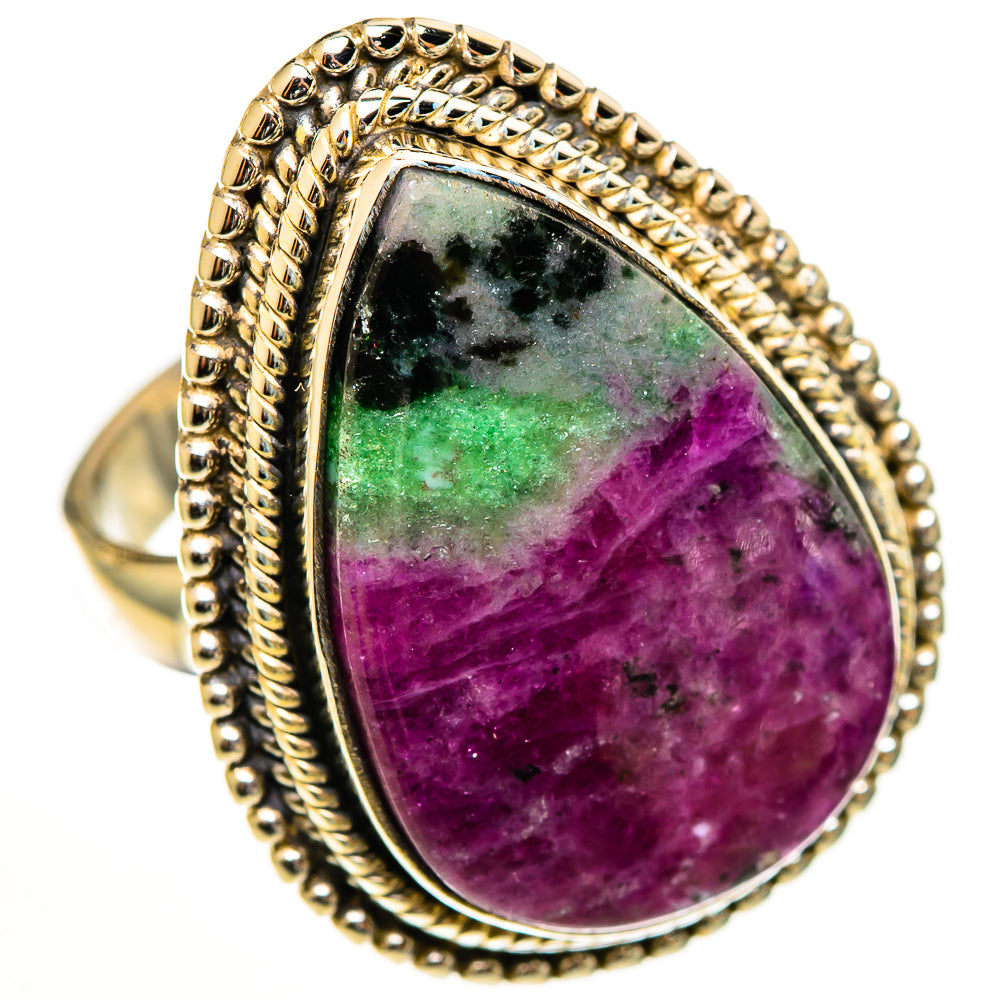 Ruby Zoisite Rings handcrafted by Anasilvercos - RING112650 - Photo 2