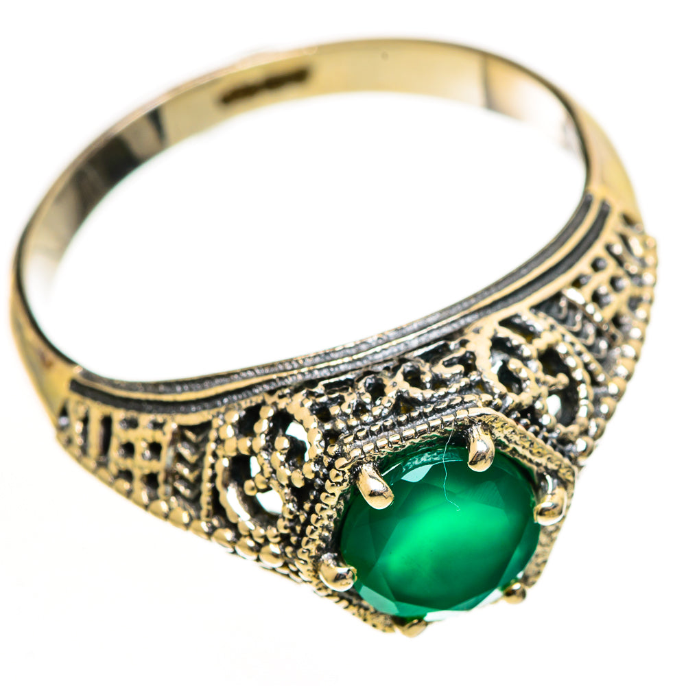 Green Onyx Rings handcrafted by Anasilvercos - RING112661 - Photo 2