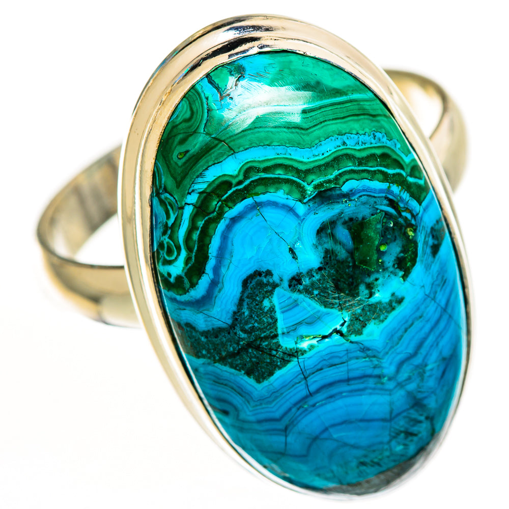 Malachite In Chrysocolla Rings handcrafted by Anasilvercos - RING112681 - Photo 2