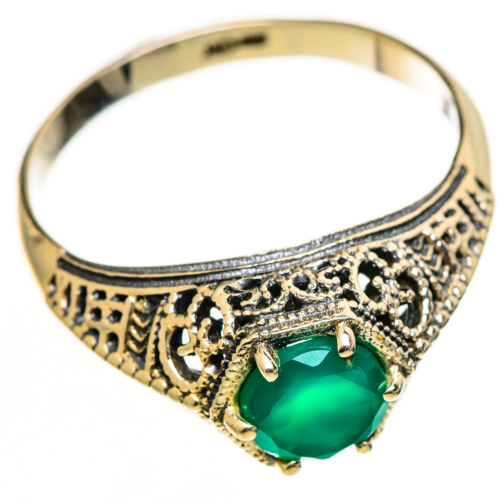 Green Onyx Rings handcrafted by Anasilvercos - RING112694 - Photo 2