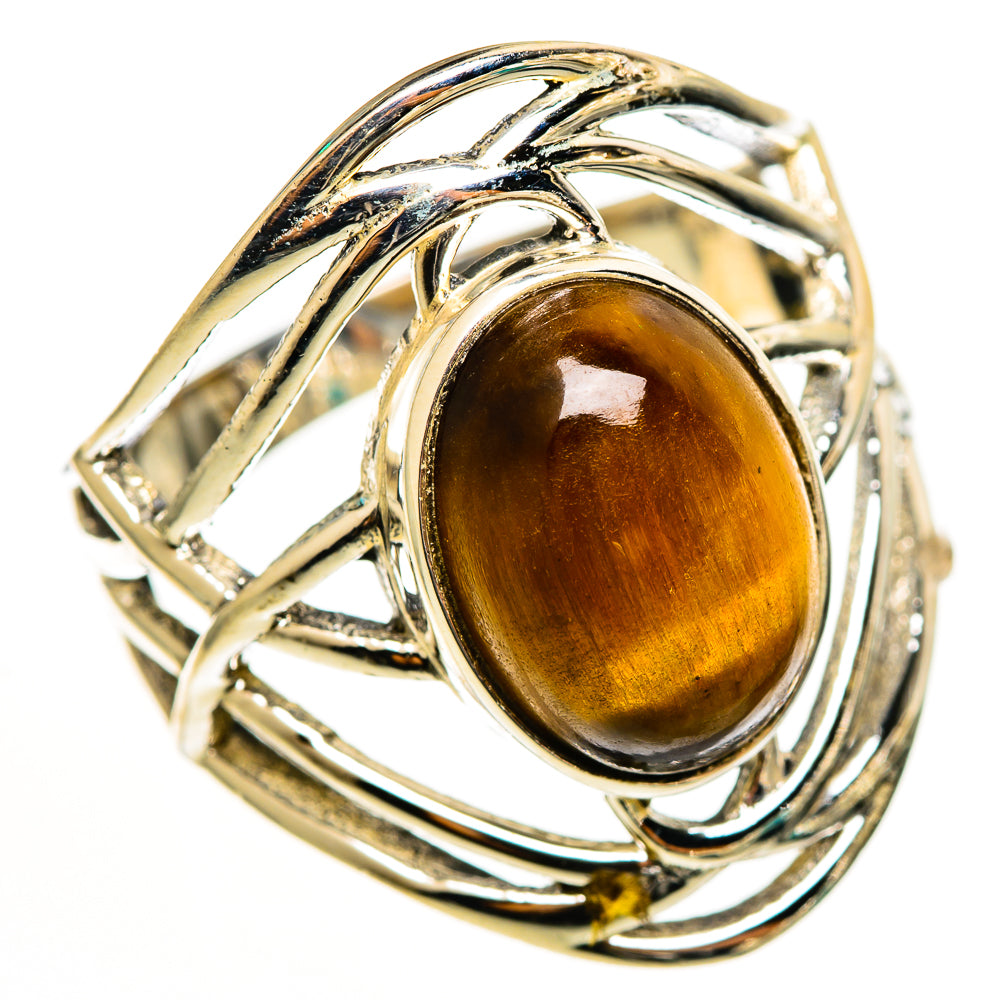 Tiger Eye Rings handcrafted by Anasilvercos - RING112700 - Photo 2
