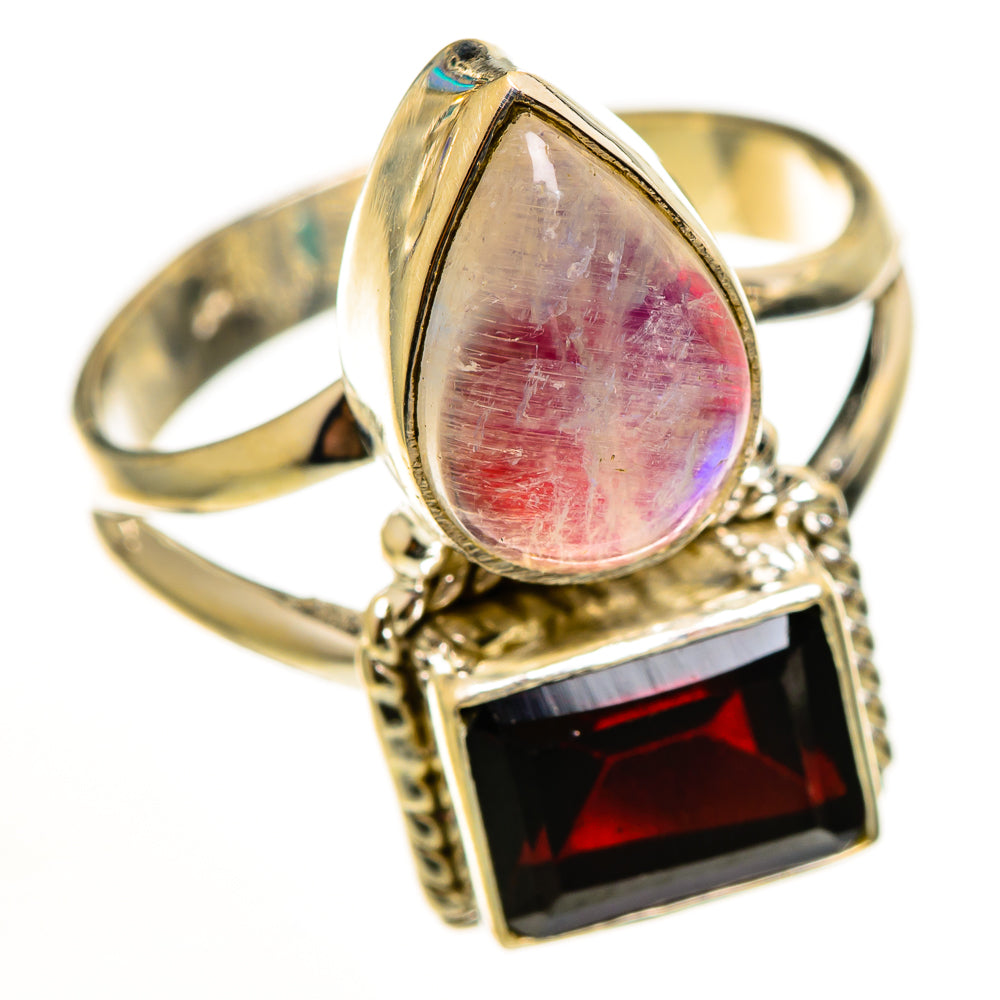 Pink Moonstone Rings handcrafted by Anasilvercos - RING112717 - Photo 2