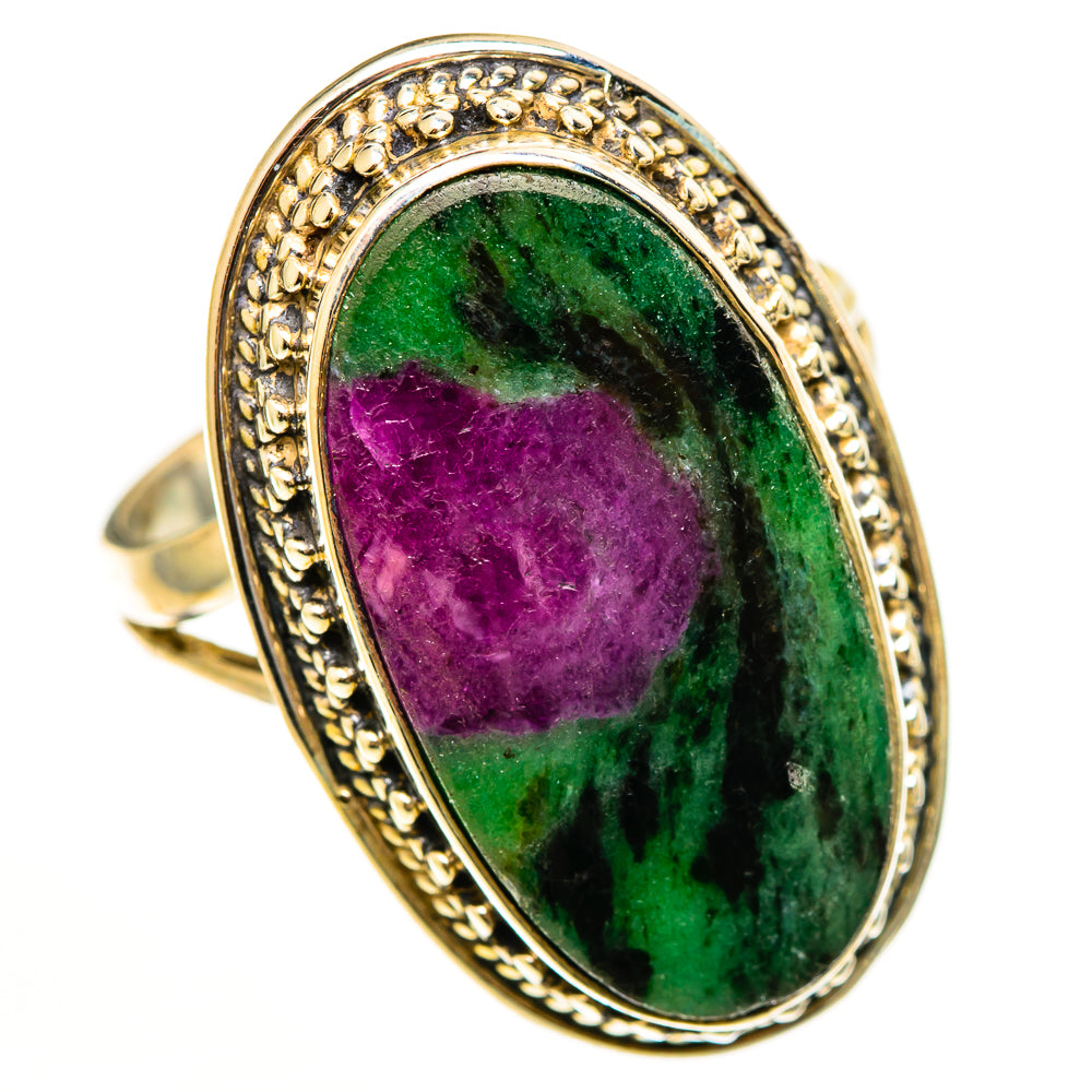 Ruby Zoisite Rings handcrafted by Anasilvercos - RING112729 - Photo 2