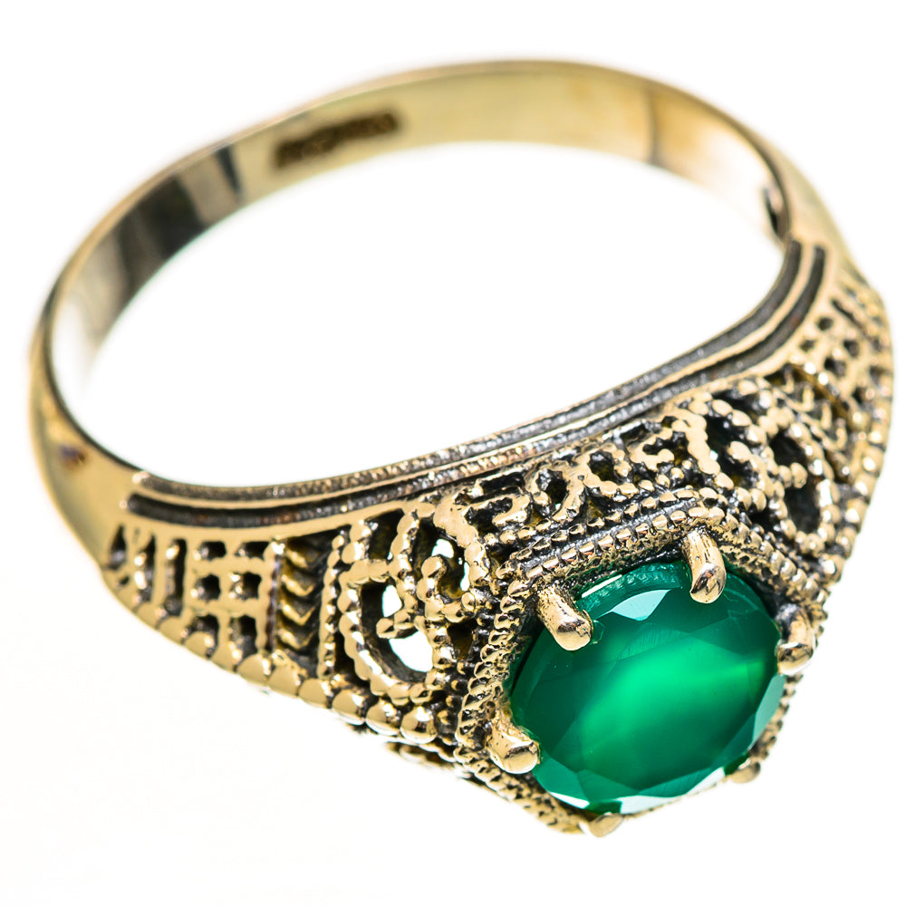 Green Onyx Rings handcrafted by Anasilvercos - RING112730 - Photo 2