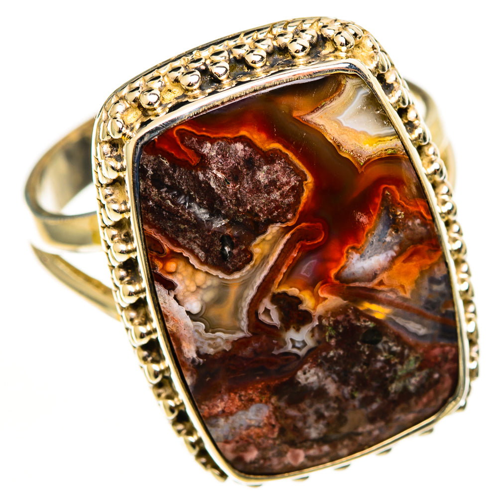 Crazy Lace Agate Rings handcrafted by Anasilvercos - RING112732 - Photo 2