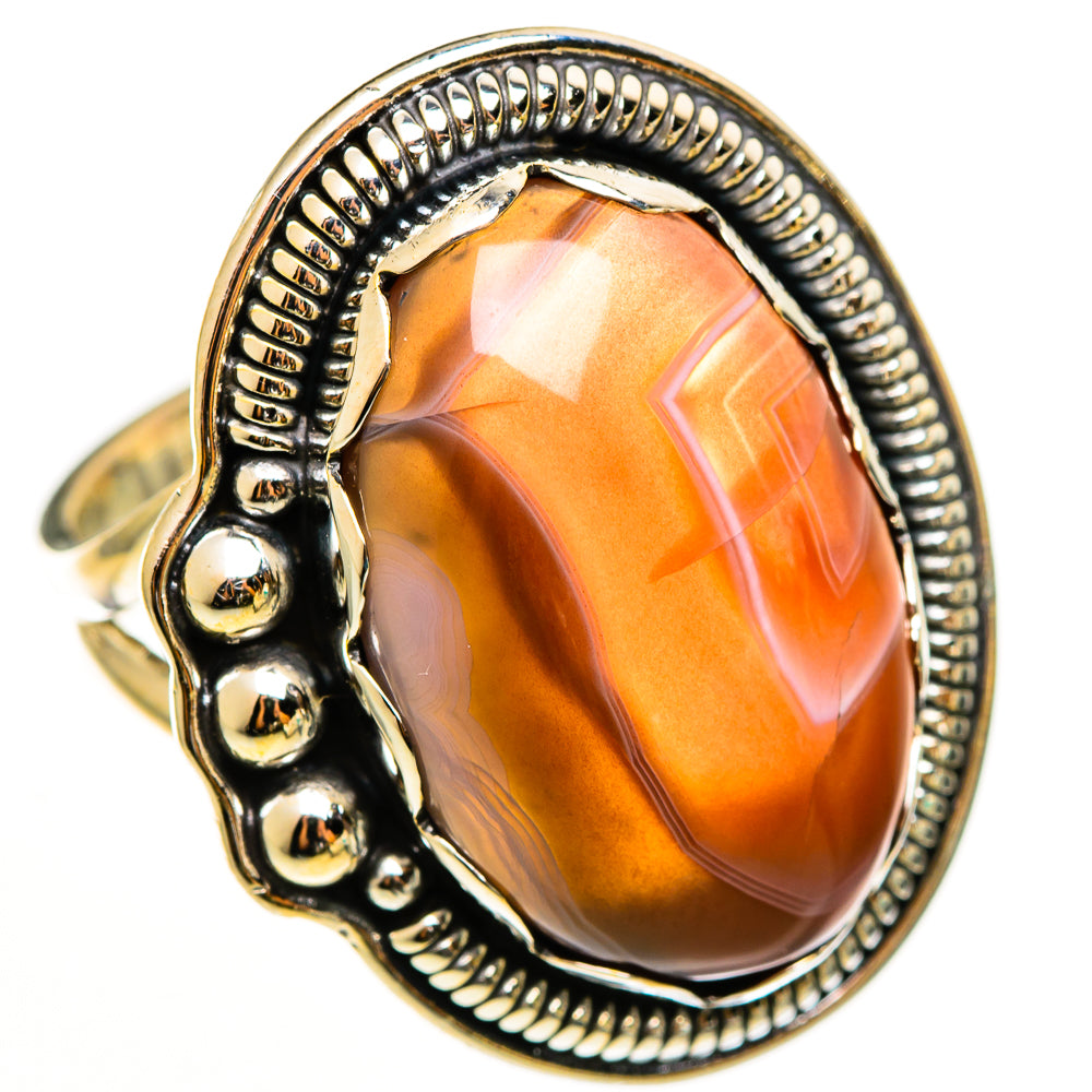 Botswana Agate Rings handcrafted by Anasilvercos - RING112735 - Photo 2