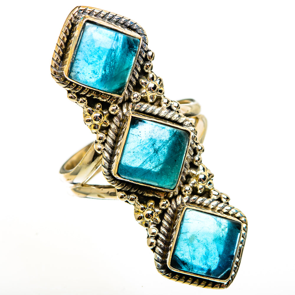 Blue Fluorite Rings handcrafted by Anasilvercos - RING112755 - Photo 2