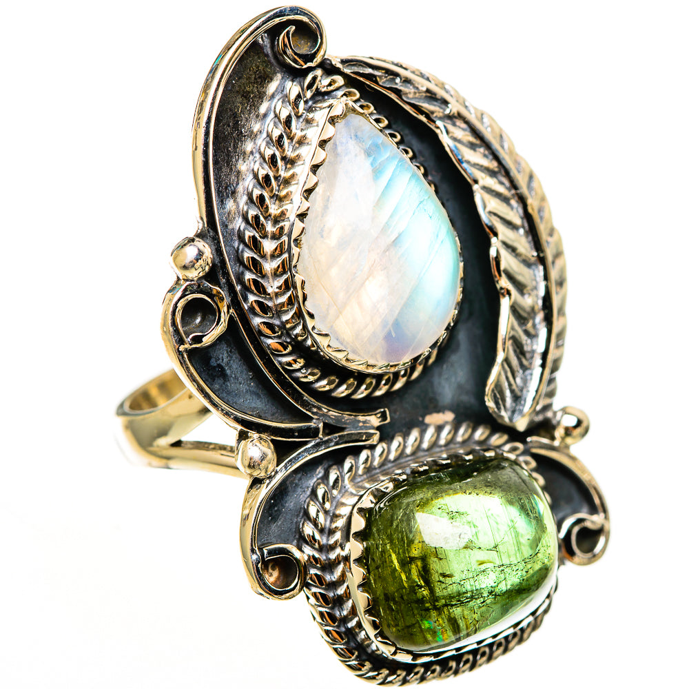 Rainbow Moonstone Rings handcrafted by Anasilvercos - RING112764 - Photo 2