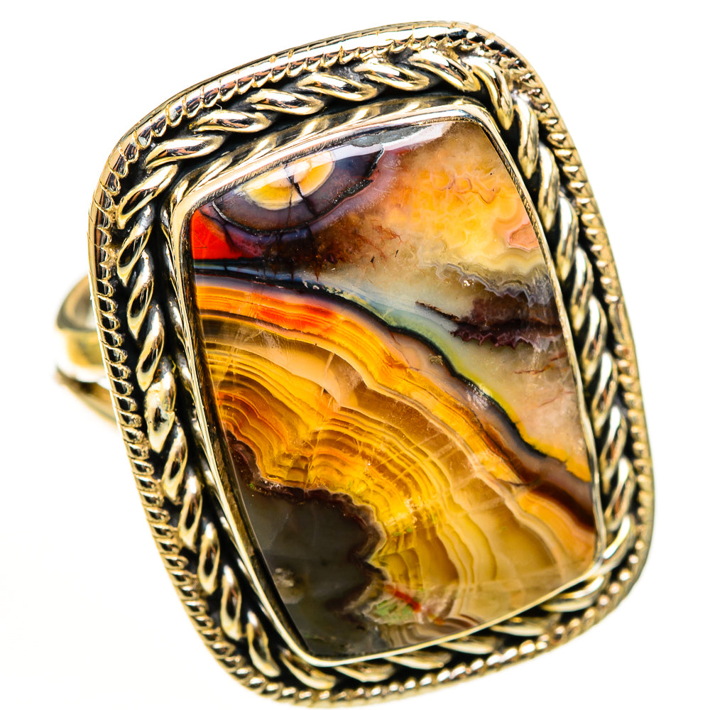 Crazy Lace Agate Rings handcrafted by Anasilvercos - RING112769 - Photo 2