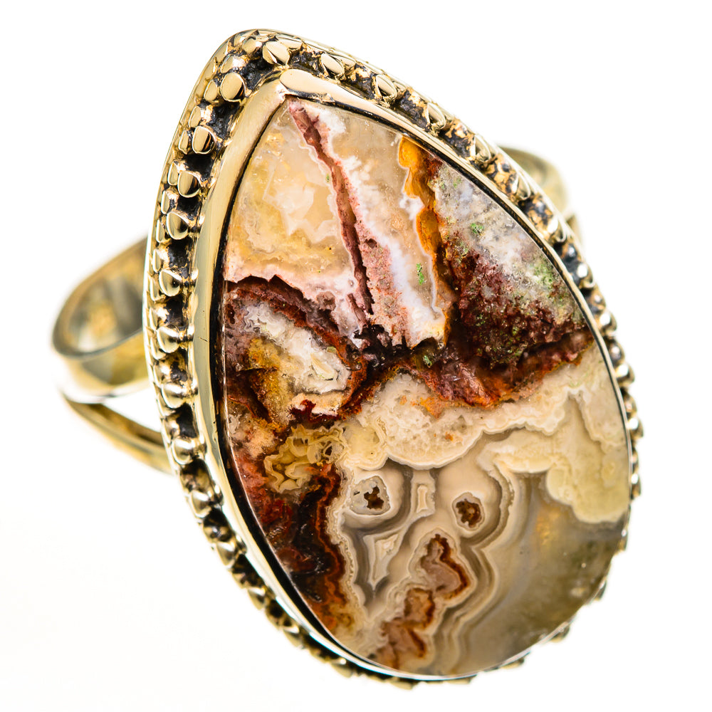Crazy Lace Agate Rings handcrafted by Anasilvercos - RING112770 - Photo 2