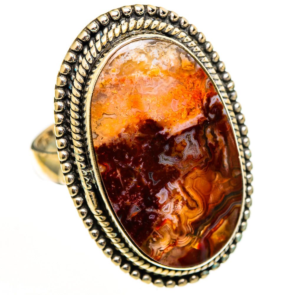 Crazy Lace Agate Rings handcrafted by Anasilvercos - RING112774 - Photo 2