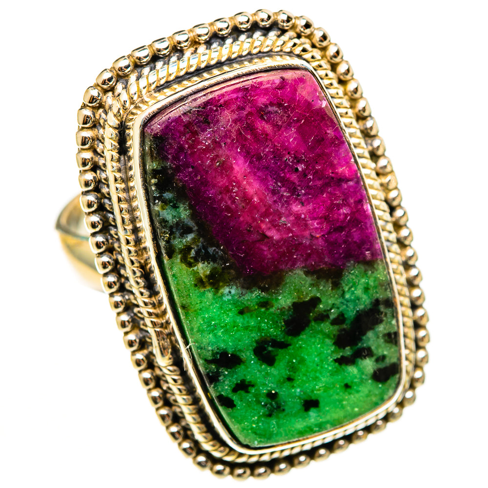 Ruby Zoisite Rings handcrafted by Anasilvercos - RING112797 - Photo 2