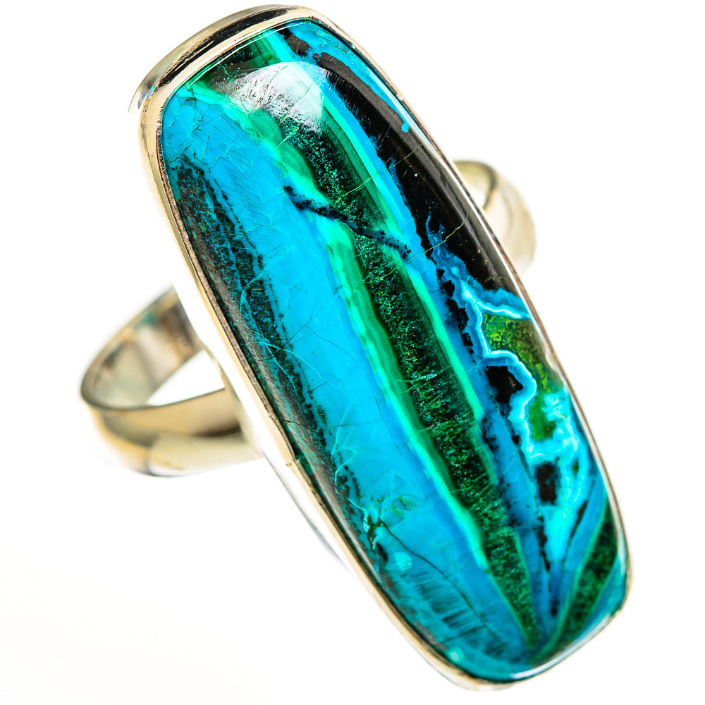 Malachite In Chrysocolla Rings handcrafted by Anasilvercos - RING112800 - Photo 2