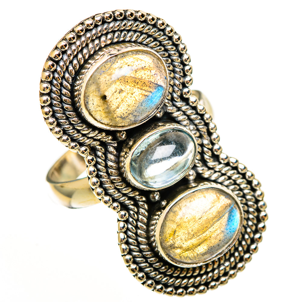 Labradorite Rings handcrafted by Anasilvercos - RING112804 - Photo 2