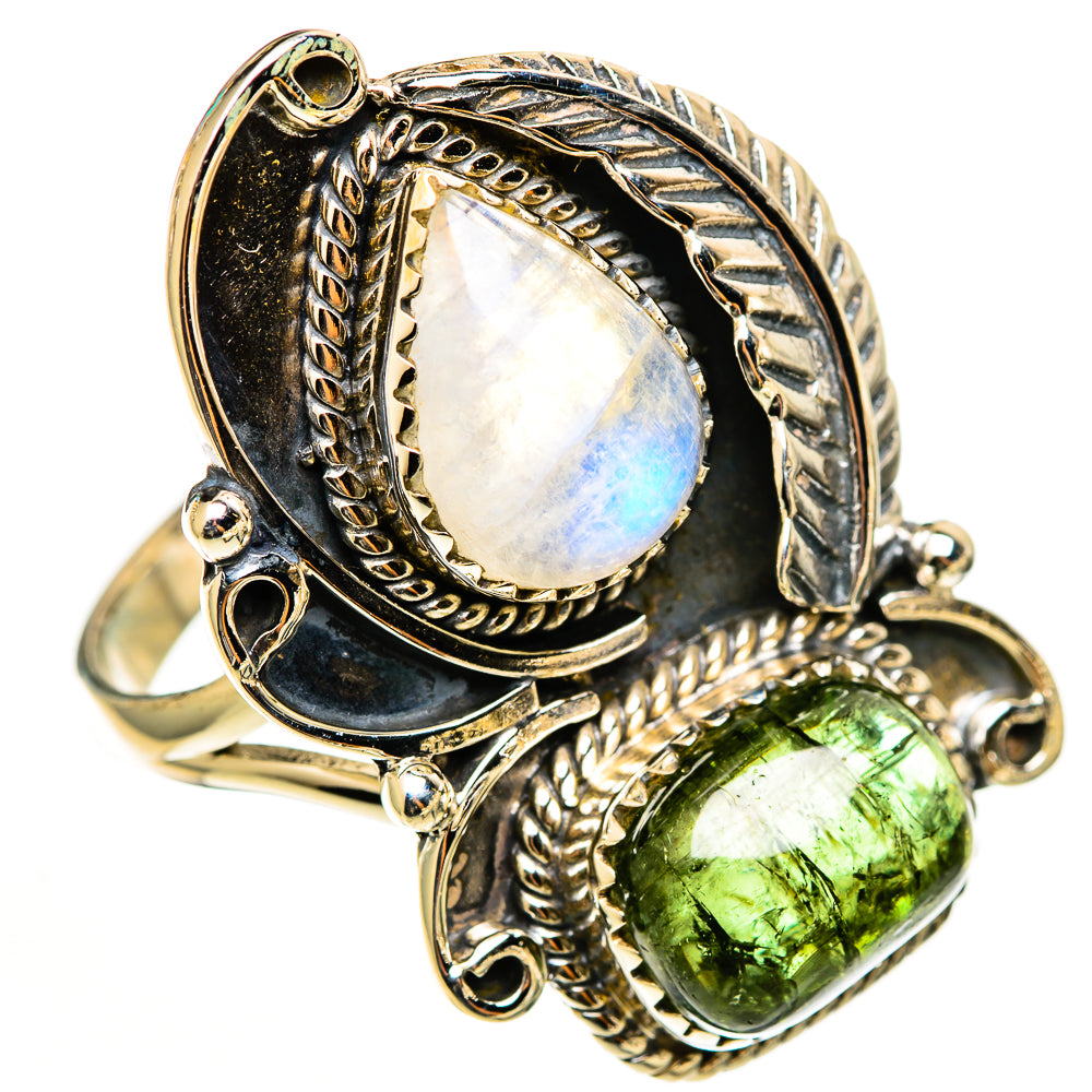 Rainbow Moonstone Rings handcrafted by Anasilvercos - RING112808 - Photo 2
