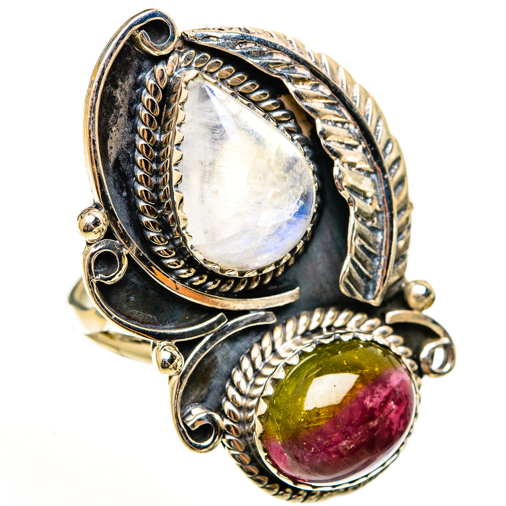 Rainbow Moonstone Rings handcrafted by Anasilvercos - RING112831 - Photo 2