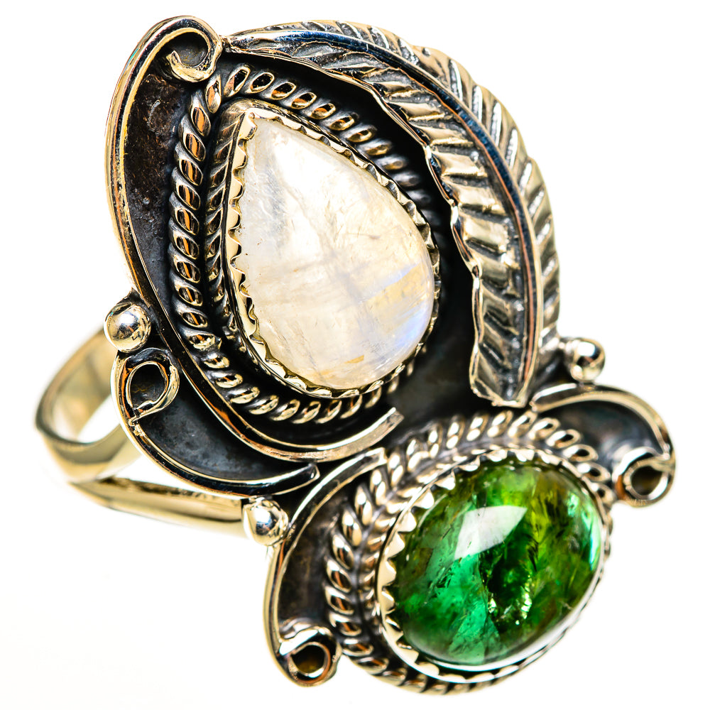Rainbow Moonstone Rings handcrafted by Anasilvercos - RING112843 - Photo 2