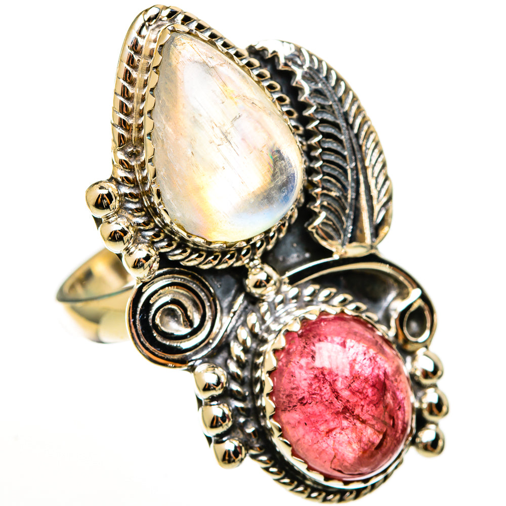 Rainbow Moonstone Rings handcrafted by Anasilvercos - RING112859 - Photo 2