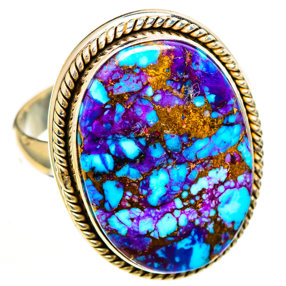 Purple Copper Composite Turquoise Rings handcrafted by Anasilvercos - RING112864 - Photo 2