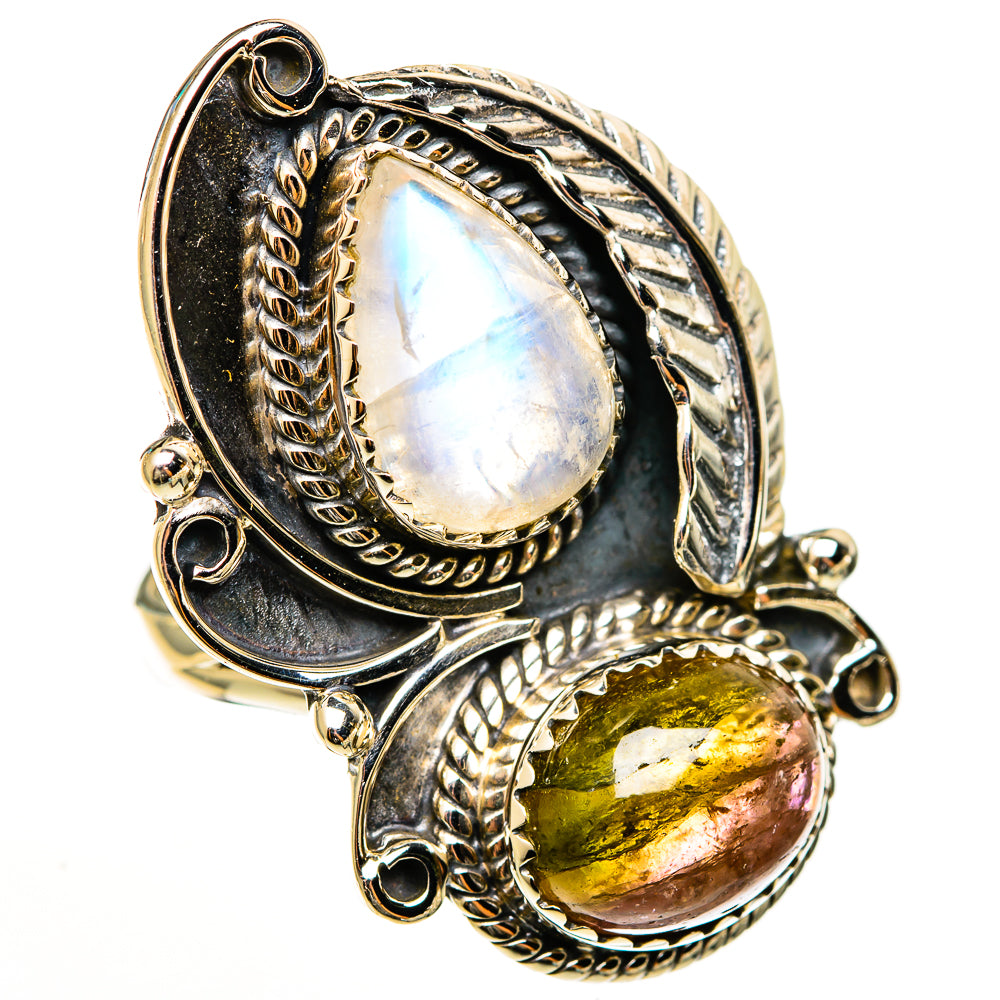 Rainbow Moonstone Rings handcrafted by Anasilvercos - RING112873 - Photo 2