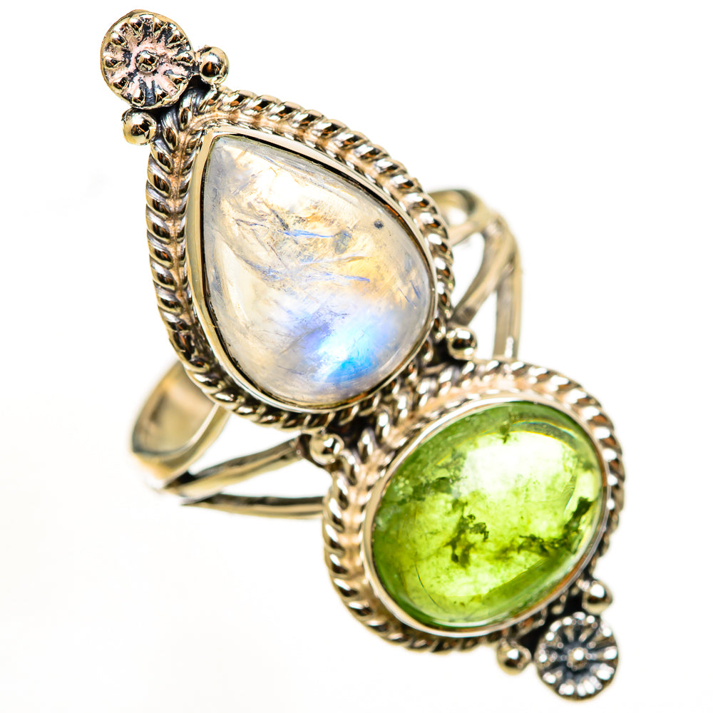 Rainbow Moonstone Rings handcrafted by Anasilvercos - RING112877 - Photo 2