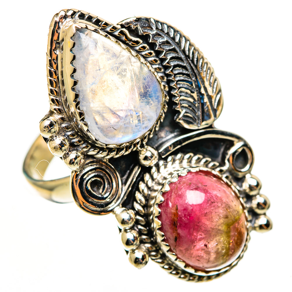 Rainbow Moonstone Rings handcrafted by Anasilvercos - RING112891 - Photo 2