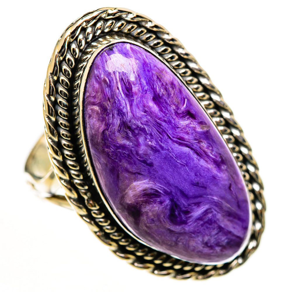 Charoite Rings handcrafted by Anasilvercos - RING112896 - Photo 2