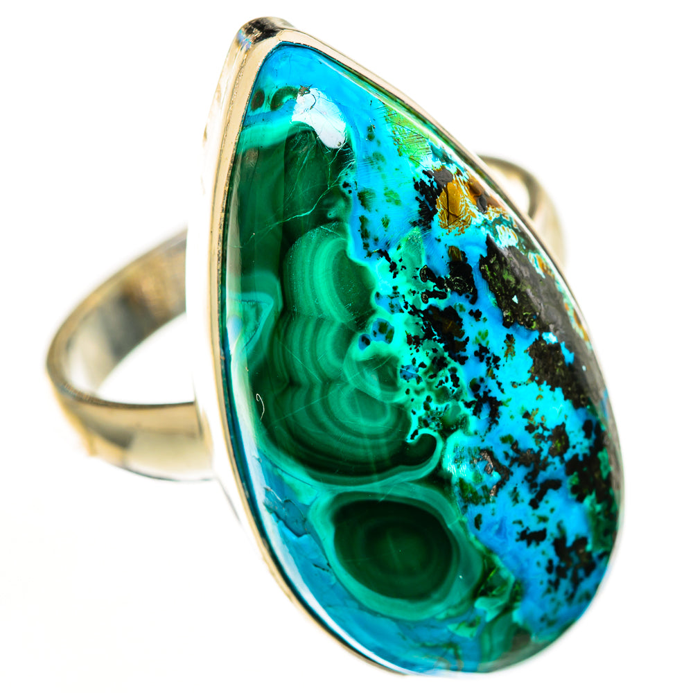 Malachite In Chrysocolla Rings handcrafted by Anasilvercos - RING112900 - Photo 2