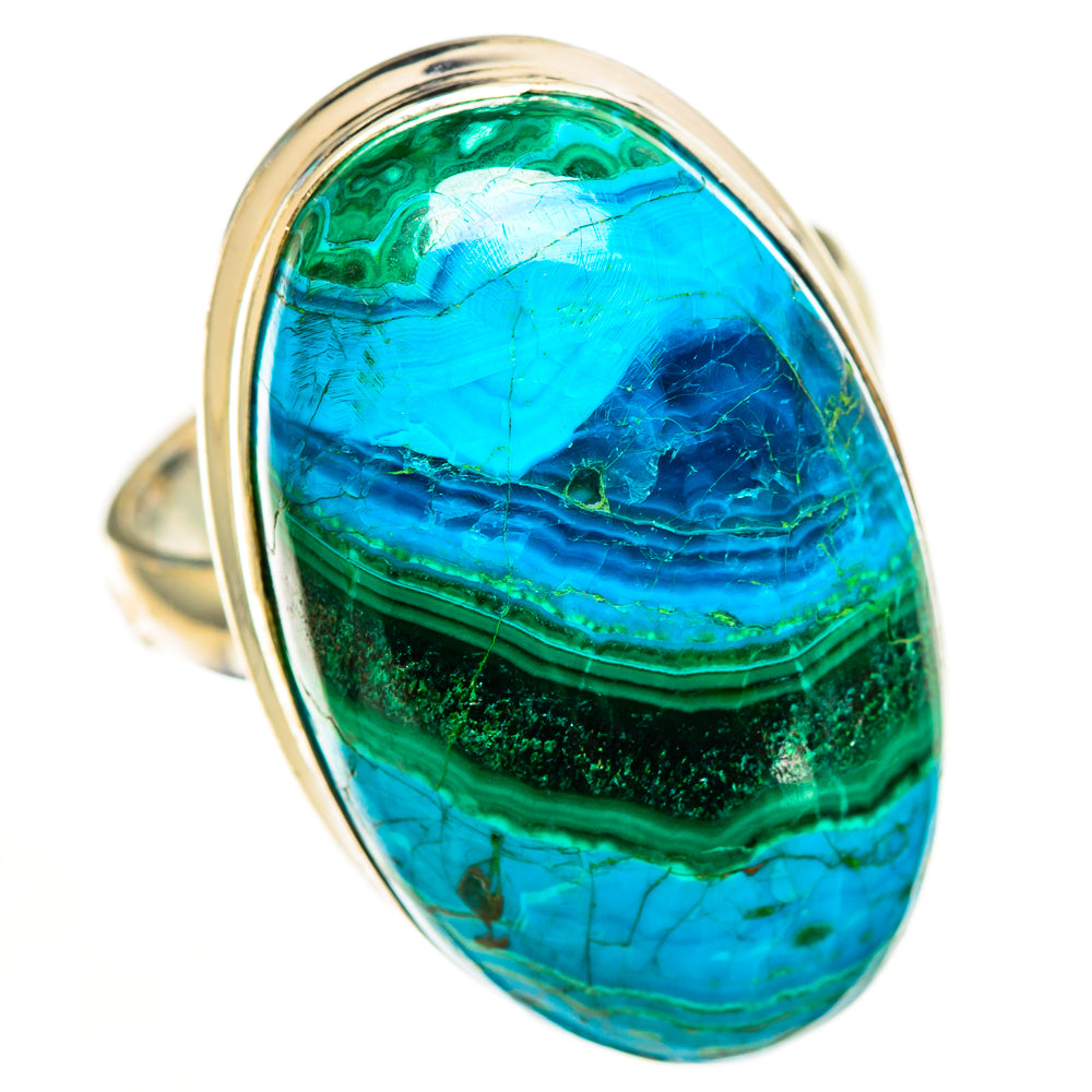 Malachite In Chrysocolla Rings handcrafted by Anasilvercos - RING112901 - Photo 2