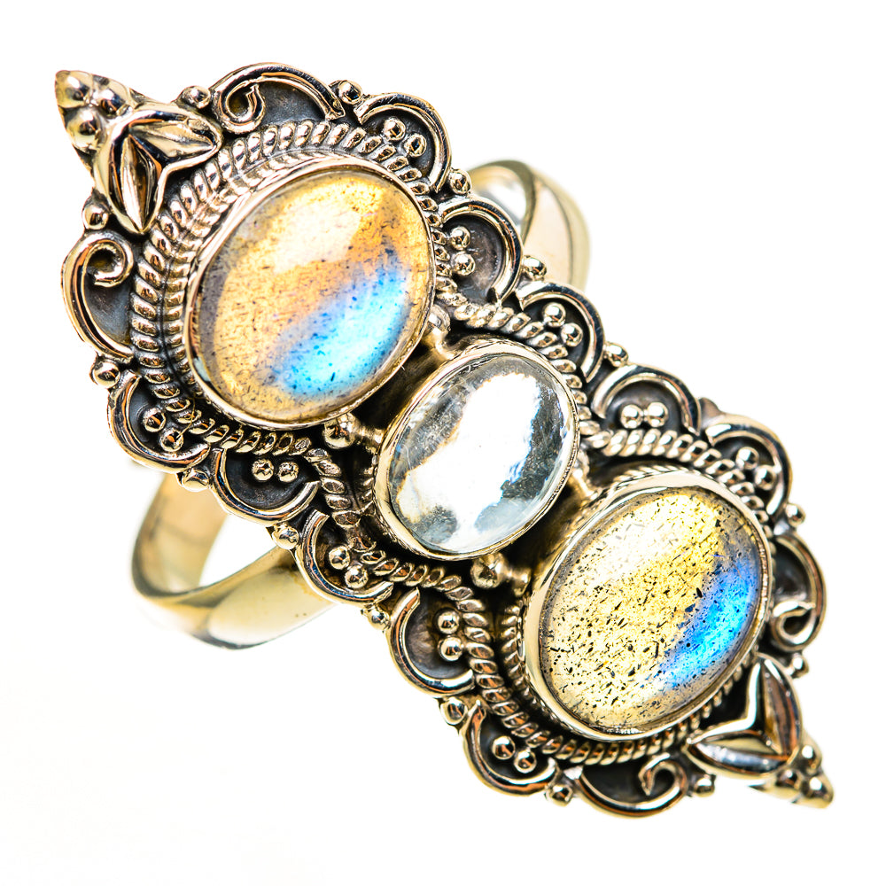 Labradorite Rings handcrafted by Anasilvercos - RING112902 - Photo 2