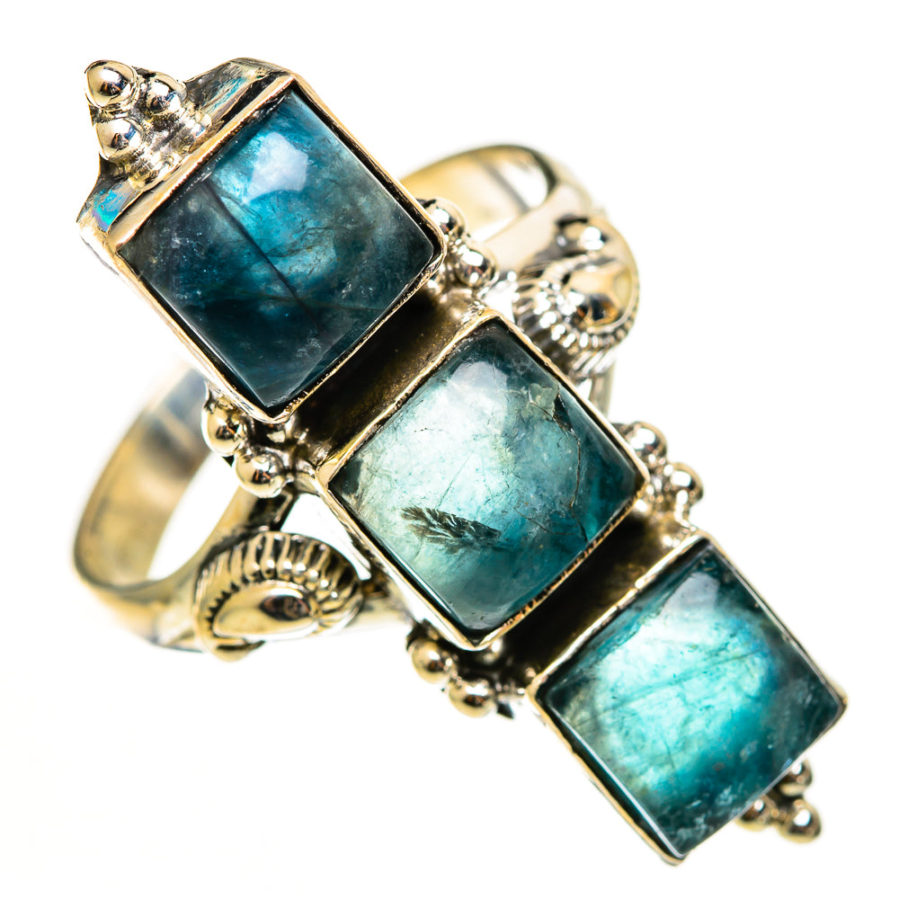 Blue Fluorite Rings handcrafted by Anasilvercos - RING112903 - Photo 2