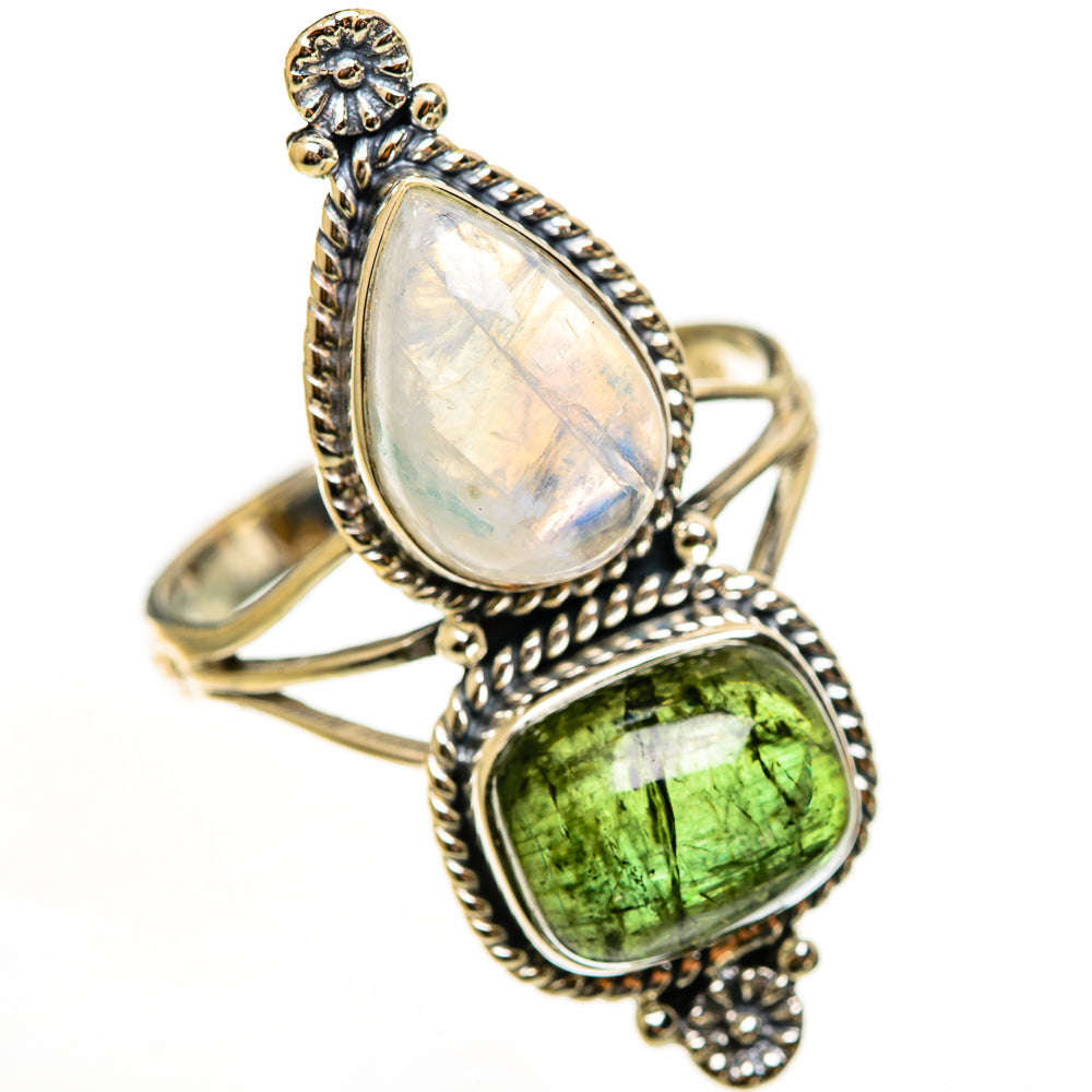 Rainbow Moonstone Rings handcrafted by Anasilvercos - RING112906 - Photo 2