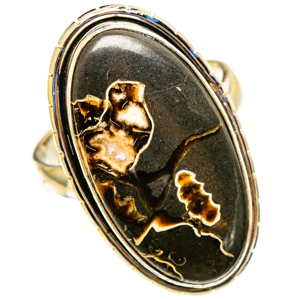 Turritella Agate Rings handcrafted by Anasilvercos - RING112907 - Photo 2