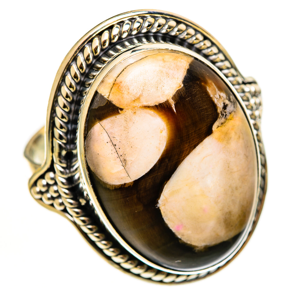 Peanut Wood Jasper Rings handcrafted by Anasilvercos - RING112908 - Photo 2