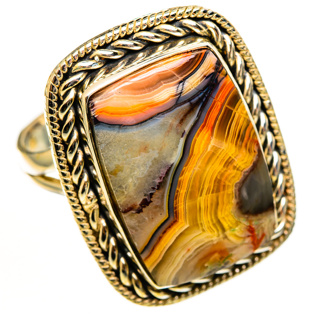 Crazy Lace Agate Rings handcrafted by Anasilvercos - RING112913 - Photo 2