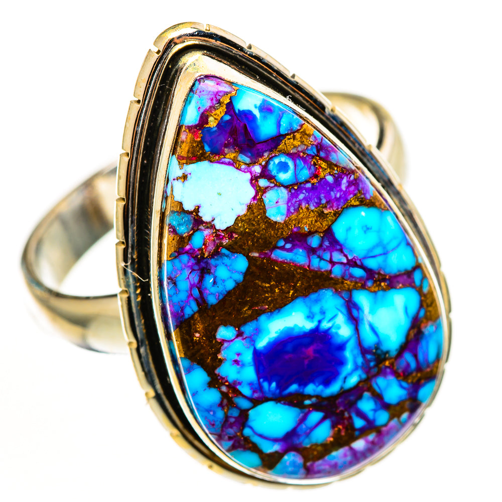 Purple Copper Composite Turquoise Rings handcrafted by Anasilvercos - RING112919 - Photo 2