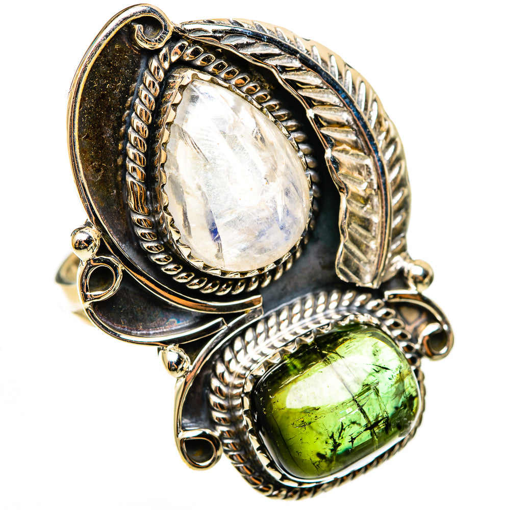 Rainbow Moonstone Rings handcrafted by Anasilvercos - RING112934 - Photo 2