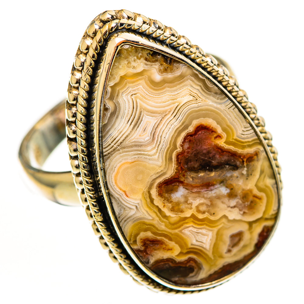 Laguna Lace Agate Rings handcrafted by Anasilvercos - RING112936 - Photo 2