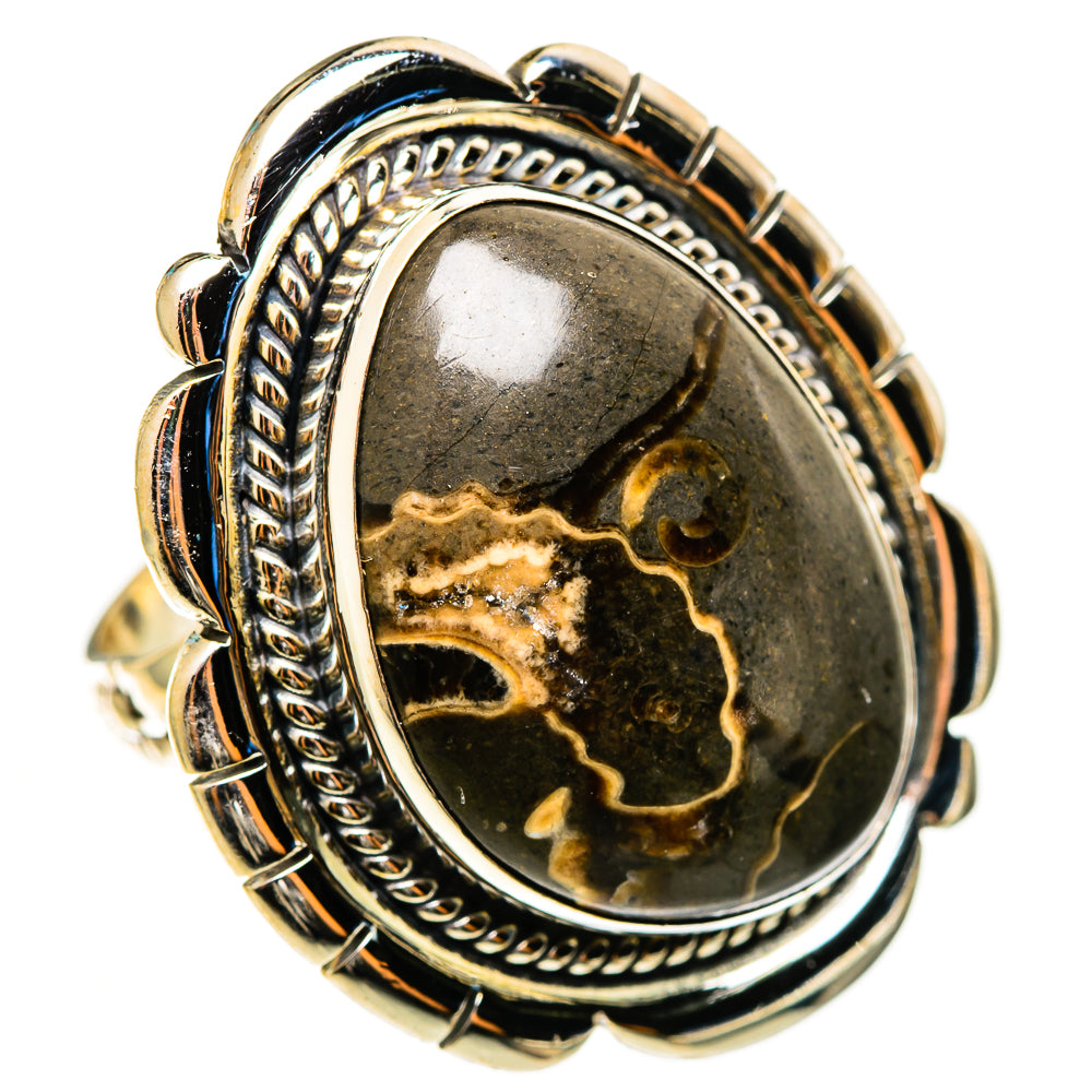 Turritella Agate Rings handcrafted by Anasilvercos - RING112937 - Photo 2