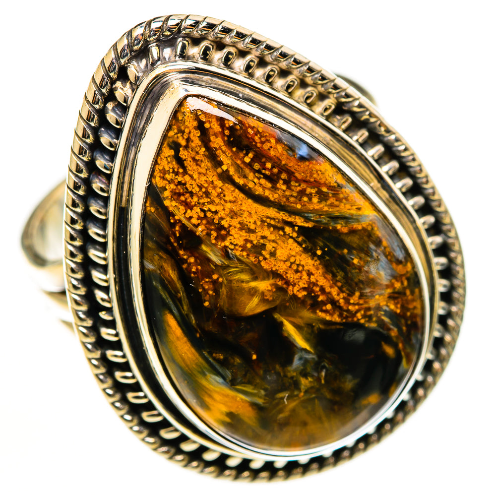 Golden Pietersite Rings handcrafted by Anasilvercos - RING112939 - Photo 2