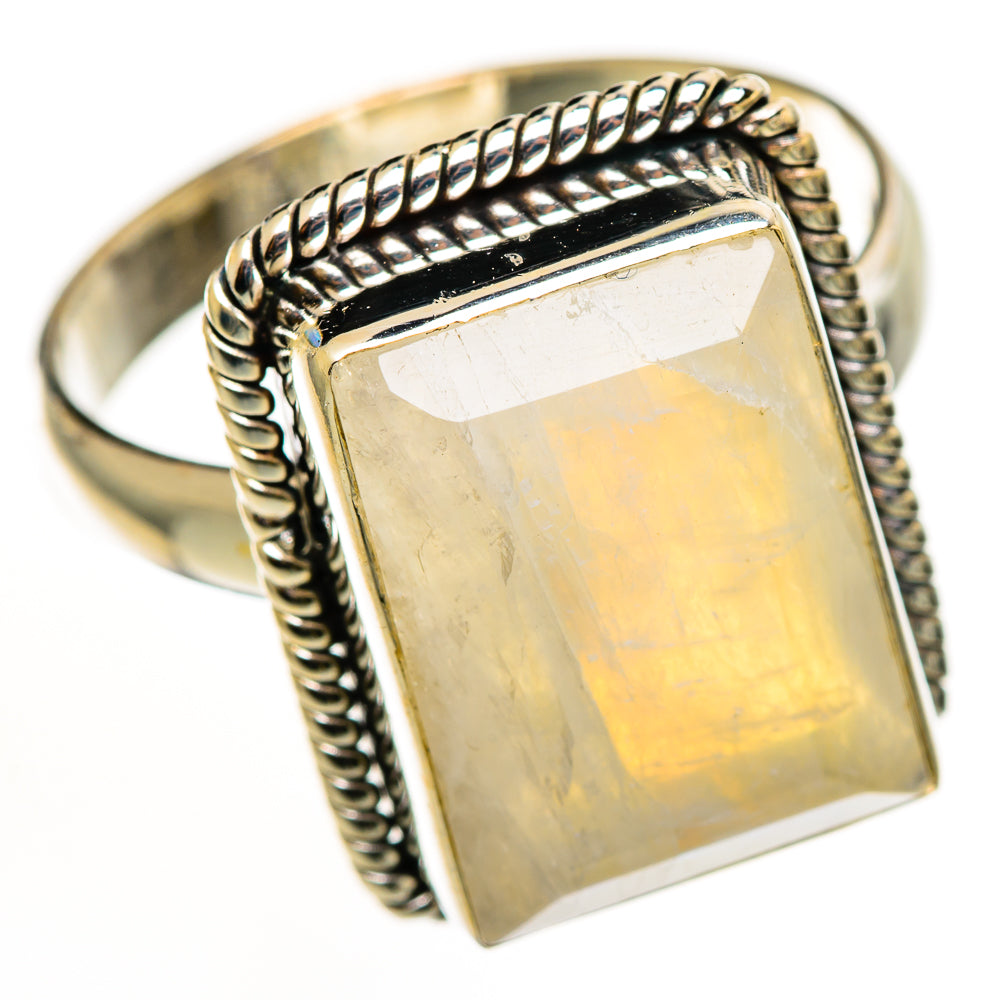 Rainbow Moonstone Rings handcrafted by Anasilvercos - RING112975 - Photo 2