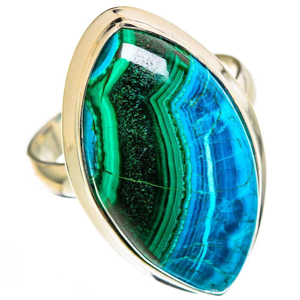Malachite In Chrysocolla Rings handcrafted by Anasilvercos - RING112981 - Photo 2