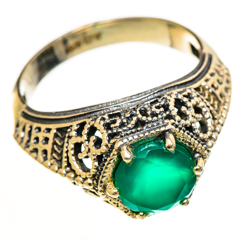 Green Onyx Rings handcrafted by Anasilvercos - RING112989 - Photo 2
