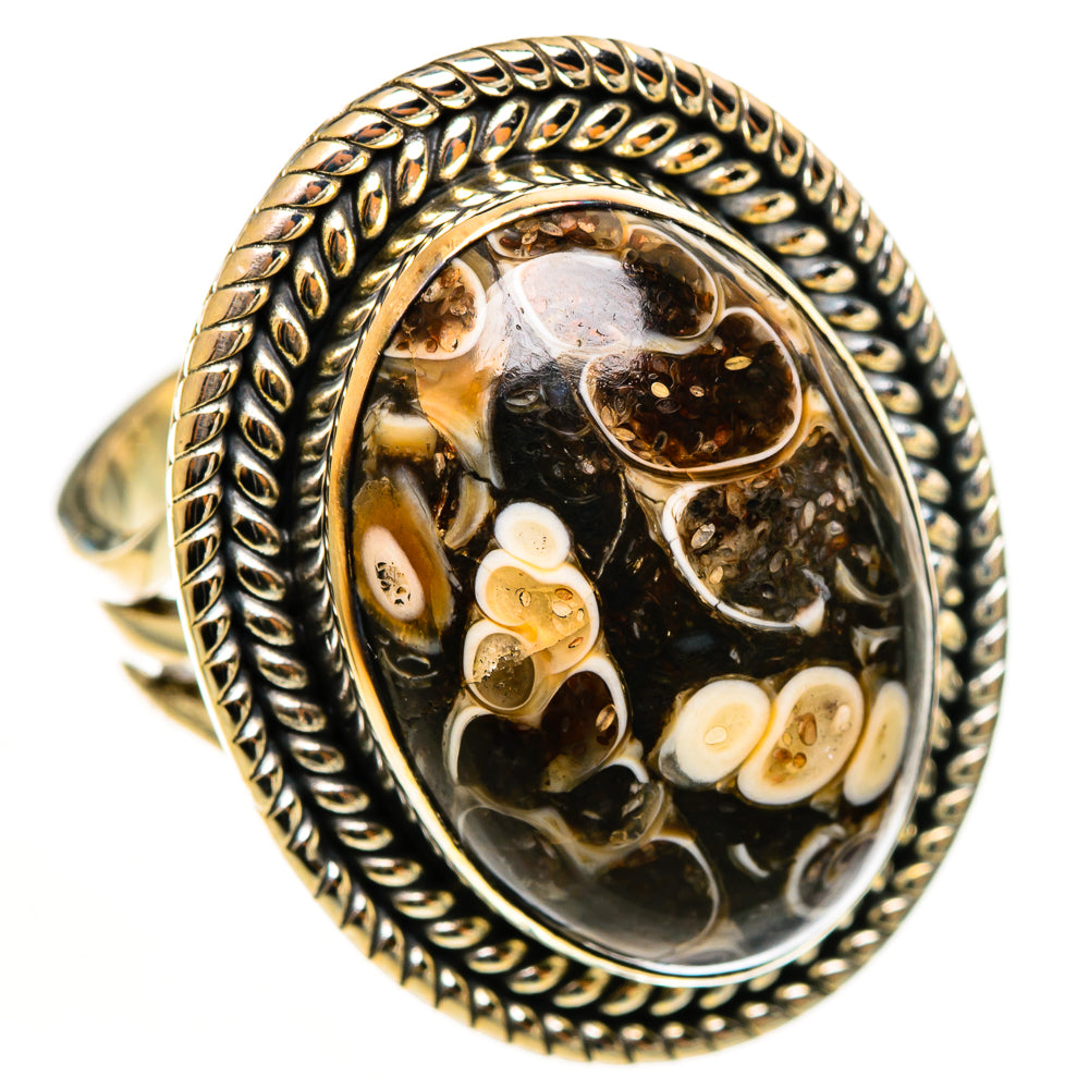 Turritella Agate Rings handcrafted by Anasilvercos - RING112993 - Photo 2