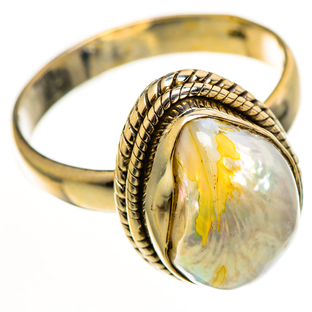 Mother Of Pearl Rings handcrafted by Anasilvercos - RING113007 - Photo 2