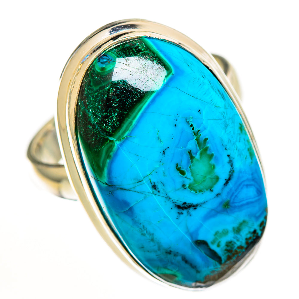 Malachite In Chrysocolla Rings handcrafted by Anasilvercos - RING113010 - Photo 2