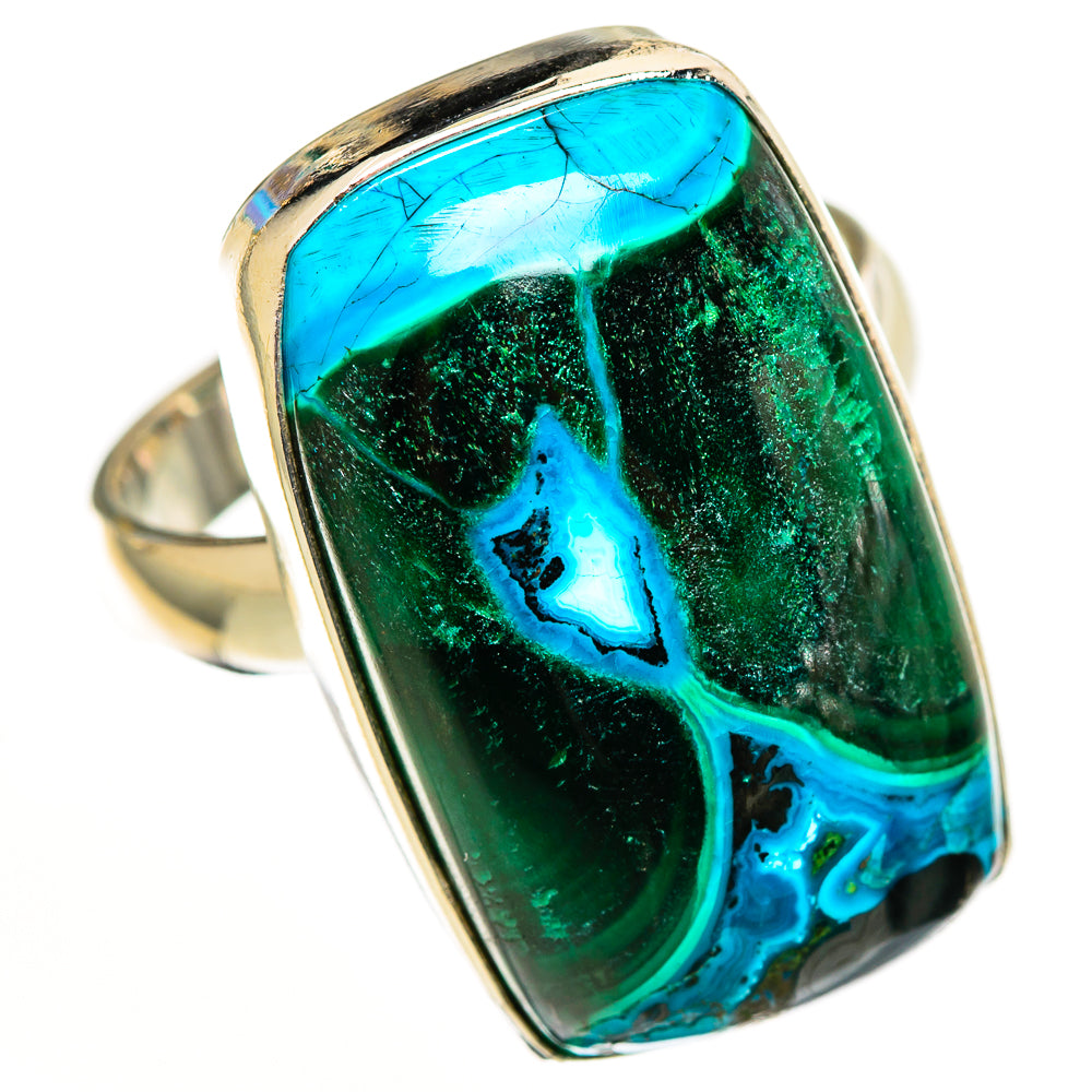 Malachite In Chrysocolla Rings handcrafted by Anasilvercos - RING113013 - Photo 2
