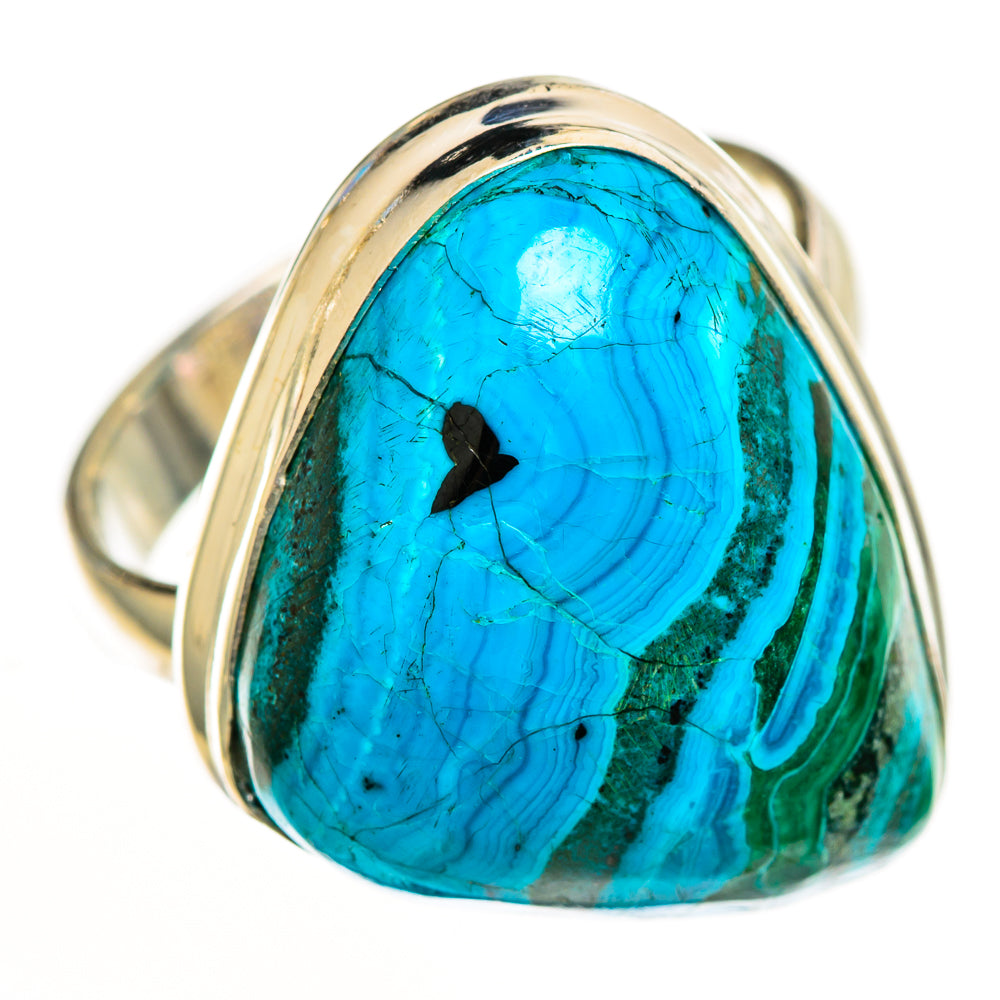 Malachite In Chrysocolla Rings handcrafted by Anasilvercos - RING113014 - Photo 2