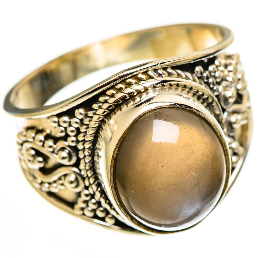 Peach Moonstone Rings handcrafted by Anasilvercos - RING113025 - Photo 2