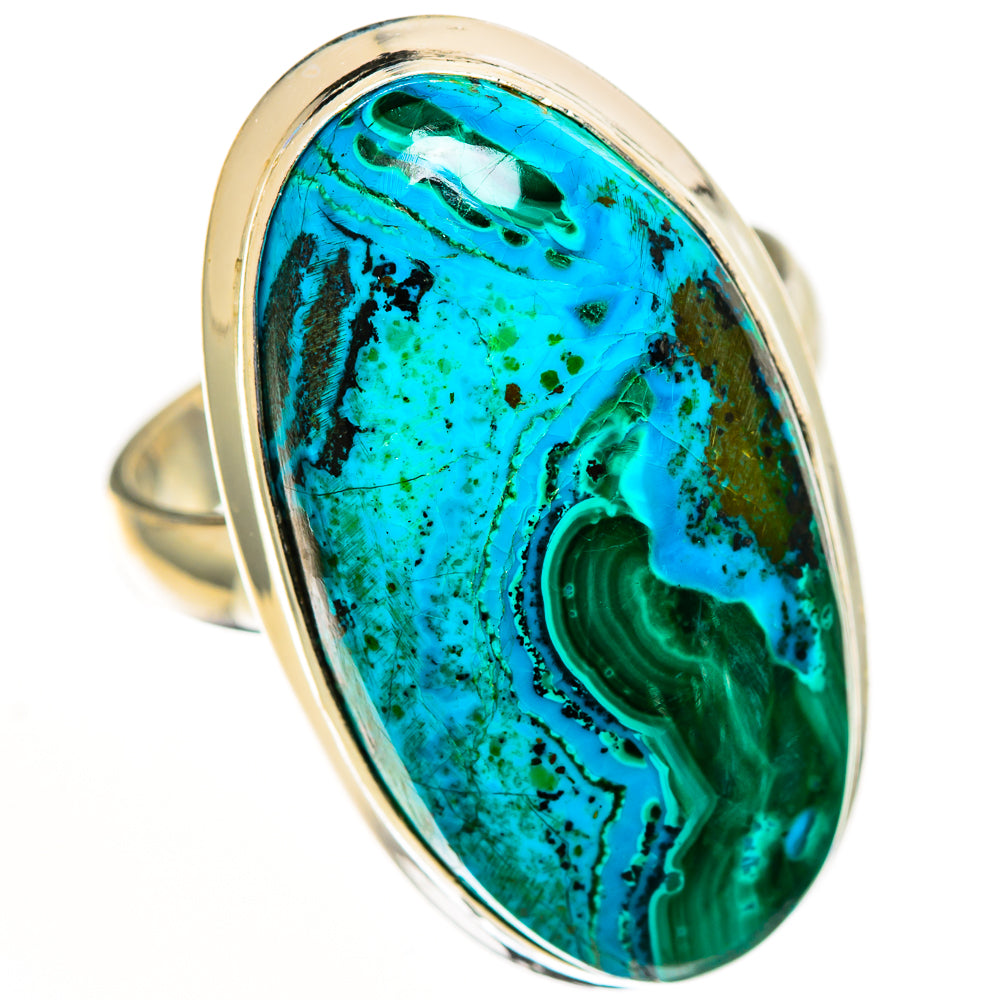 Malachite In Chrysocolla Rings handcrafted by Anasilvercos - RING113043 - Photo 2